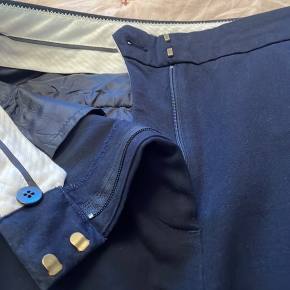 Navy blue J Crew cotton cropped pant - Picture 2 of 4